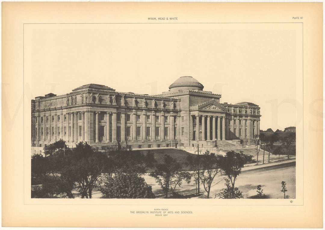 McKim, Mead & White Plate 087: Brooklyn Institute of Arts & Sciences, New York, NY 1897