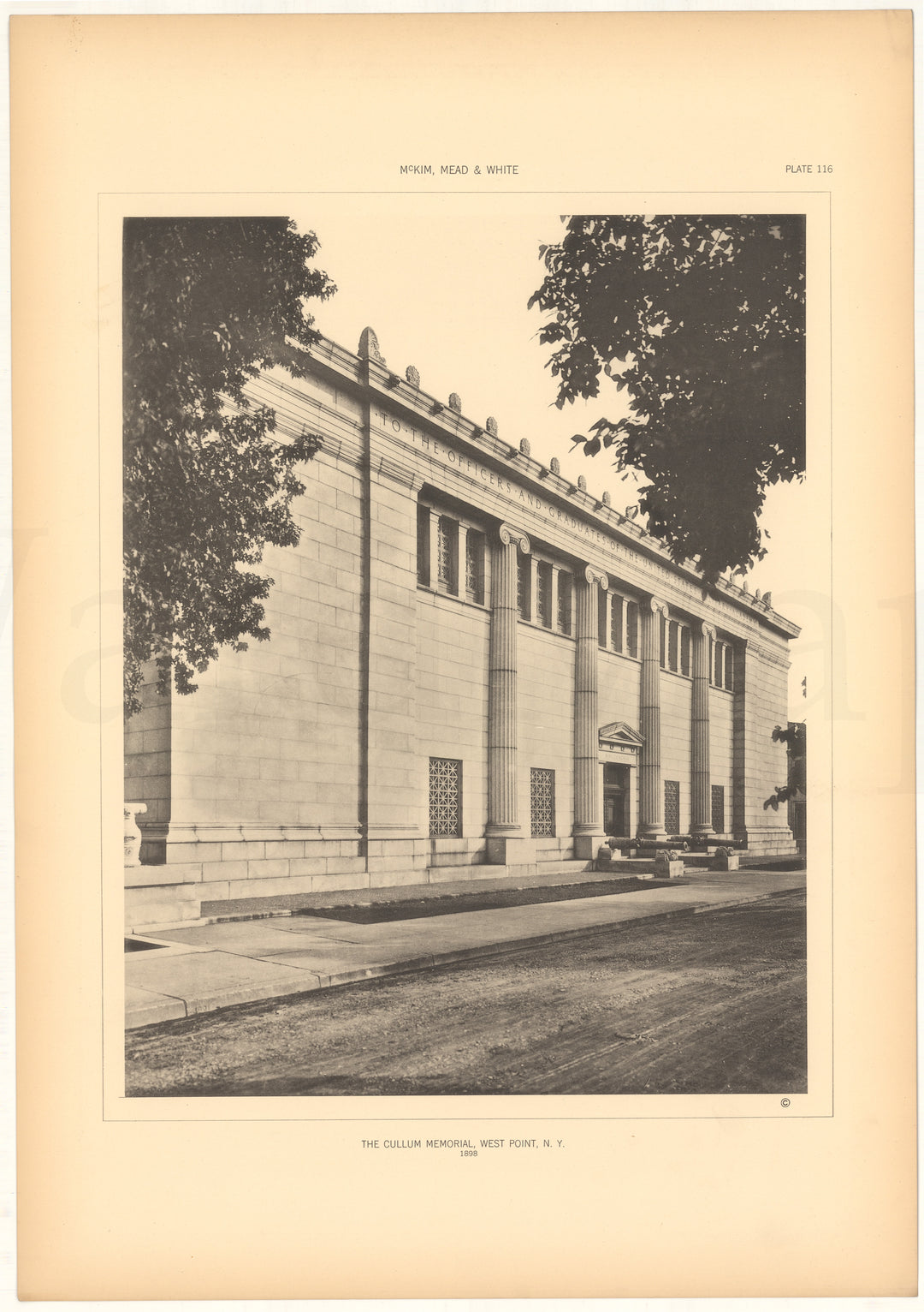 McKim, Mead & White Plate 116: Cullum Memorial, West Point, New York 1898