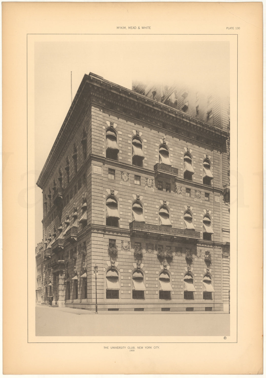 McKim, Mead & White Plate 130: University Club, New York, NY 1900