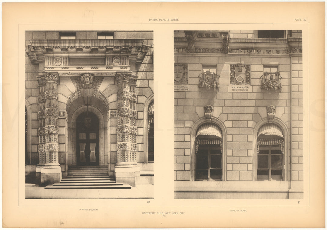 McKim, Mead & White Plate 133: University Club, New York, NY 1900