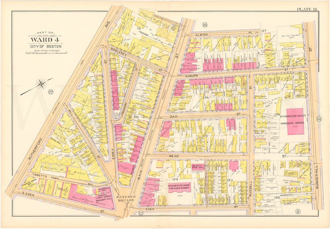 Charlestown, Massachusetts 1901 Plate 013