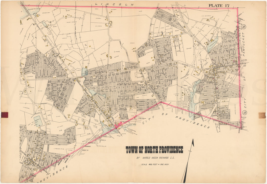North Providence, Rhode Island 1917 Plate 17