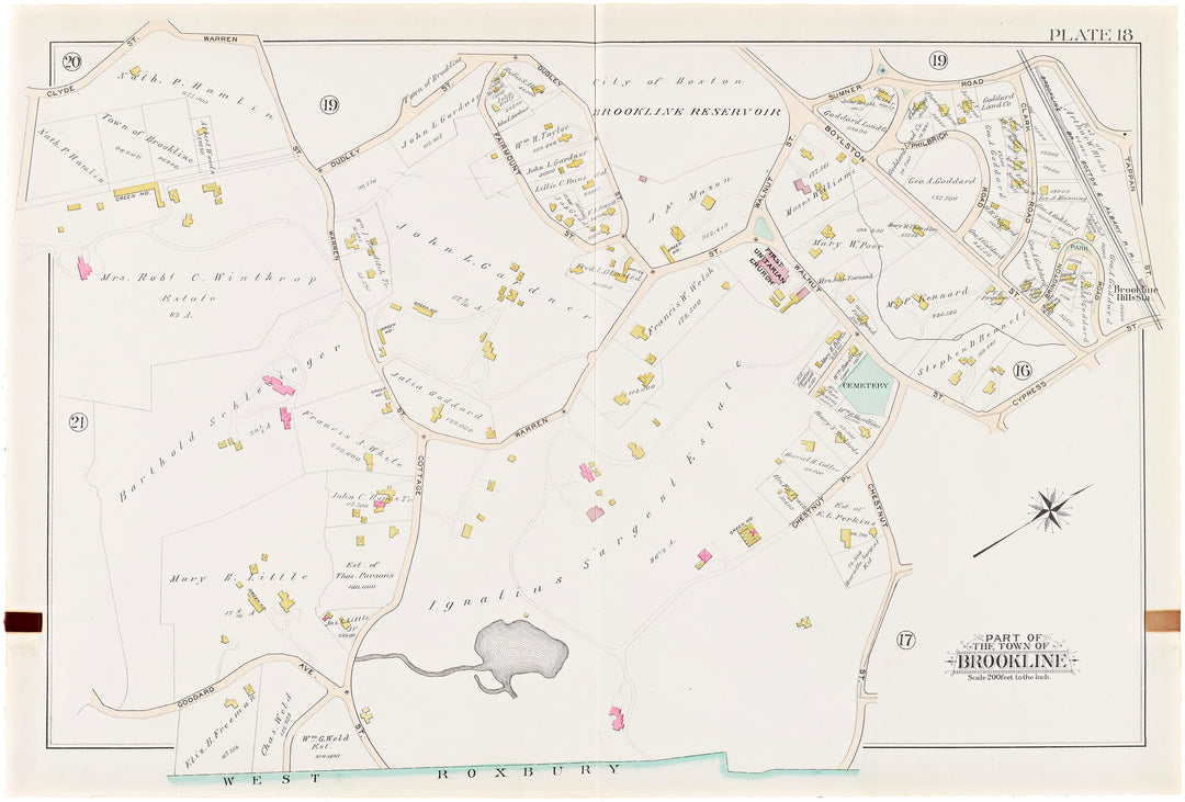 Brookline, Massachusetts 1893 Plate 018