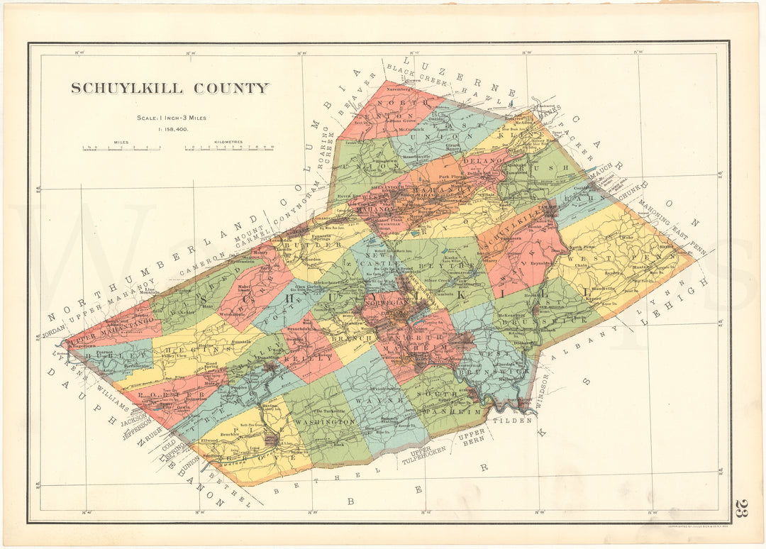 Pennsylvania 1901 Plate 24: Schuylkill County