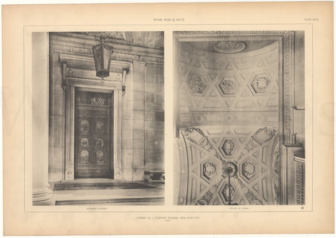 McKim, Mead & White Plate 242A: Morgan Library, New York NY 1906