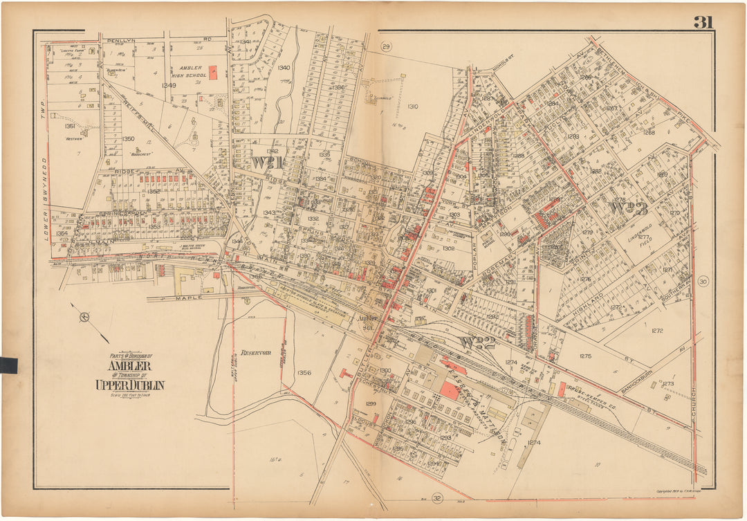 Montgomery County, Pennsylvania 1927 Plate 31: Upper Dublin and Ambler