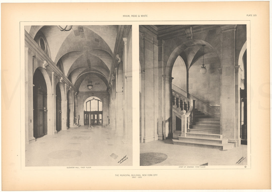 McKim, Mead & White Plate 325: Municipal Building, New York, NY 1908