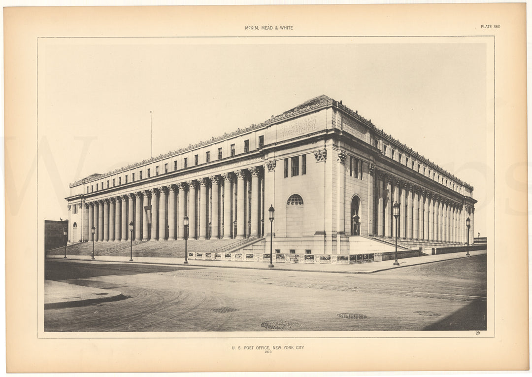 McKim, Mead & White Plate 360: Farley Post Office, New York, NY 1913