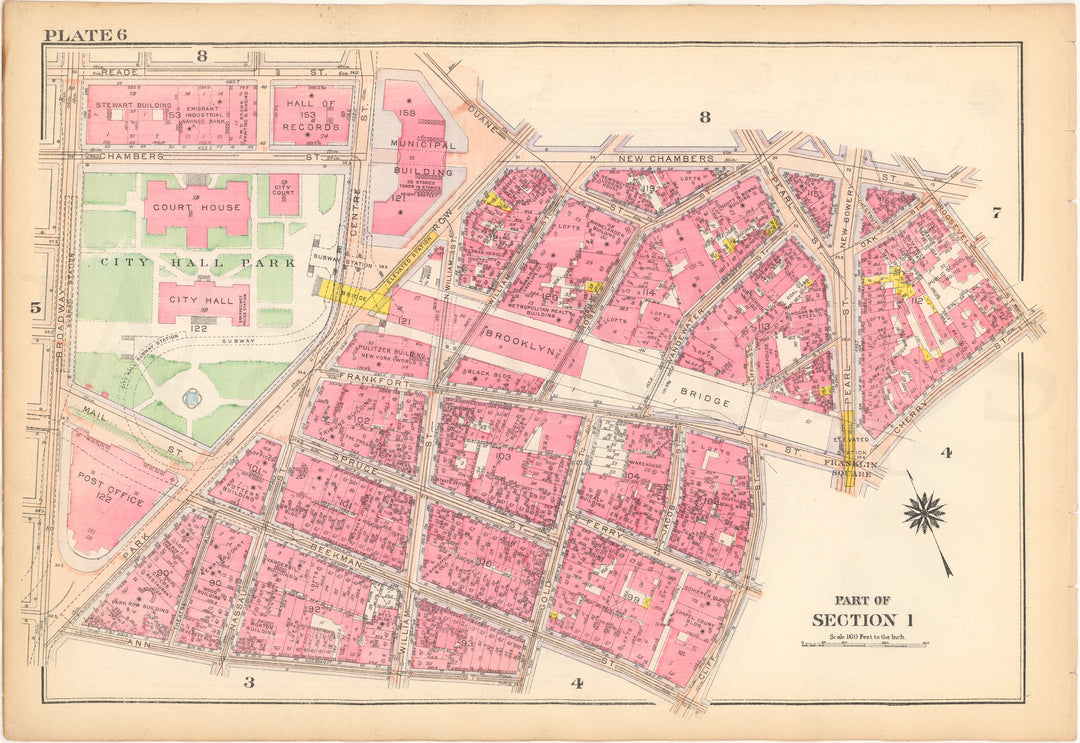 Manhattan, New York 1916 Plate 006 (from Vol. 1)