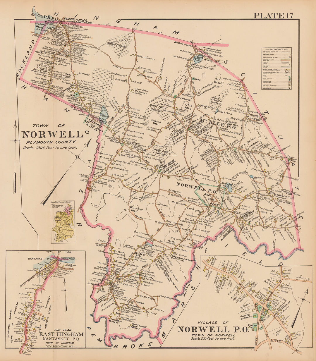 Plymouth County, Massachusetts 1903 Plate 017: Norwell