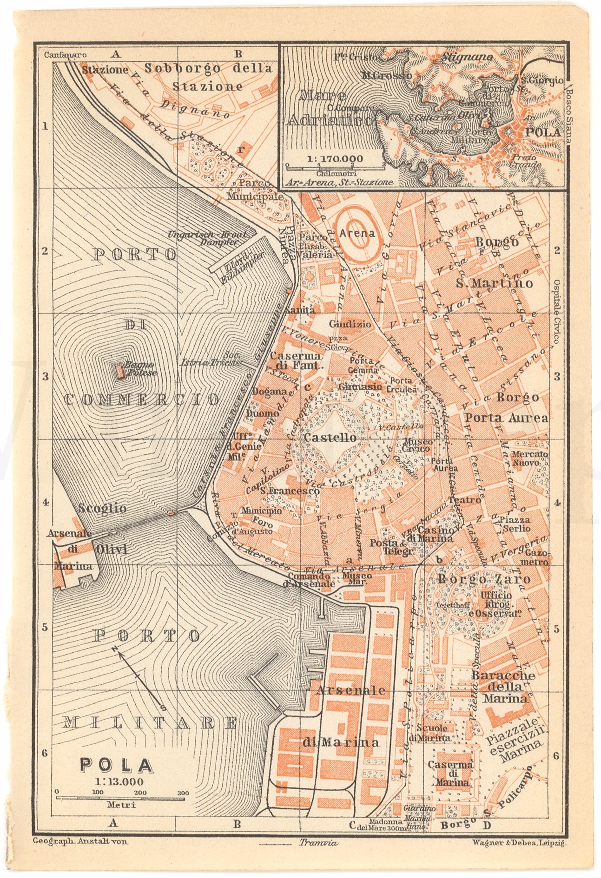 Pula, Croatia 1911 – WardMaps LLC