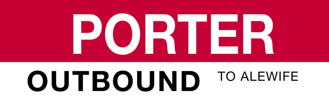 Red Line Station Magnet: Porter; Outbound to Alewife