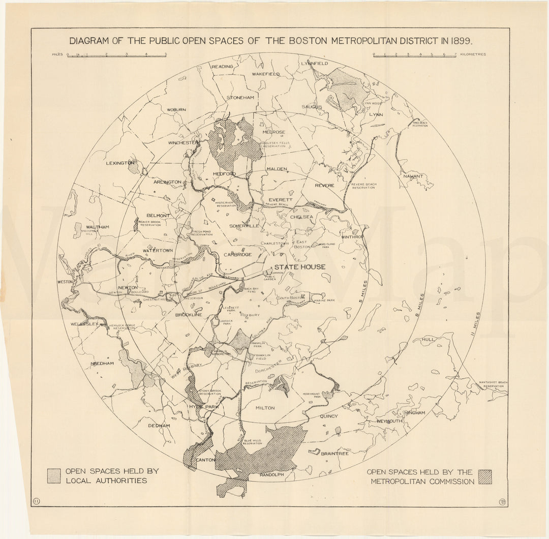 Boston Metropolitan District Public Open Spaces, Massachusetts 1899