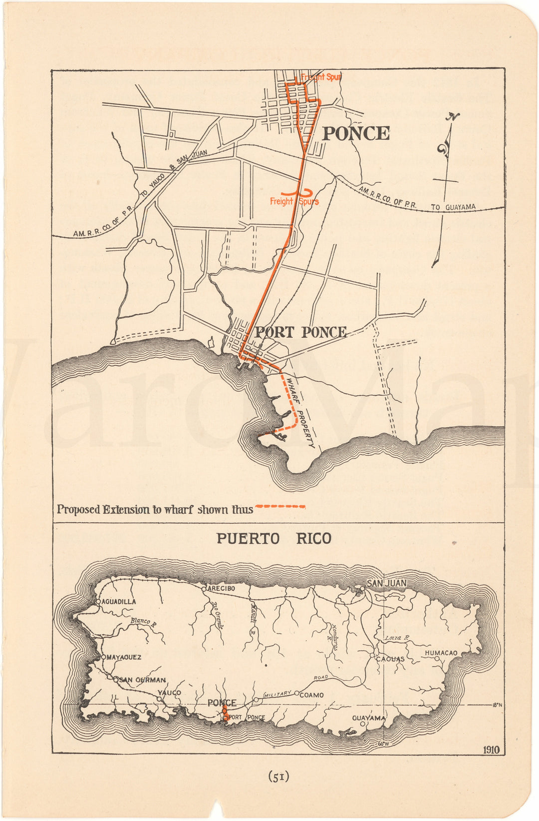 Ponce, Puerto Rico 1913: Transit Lines