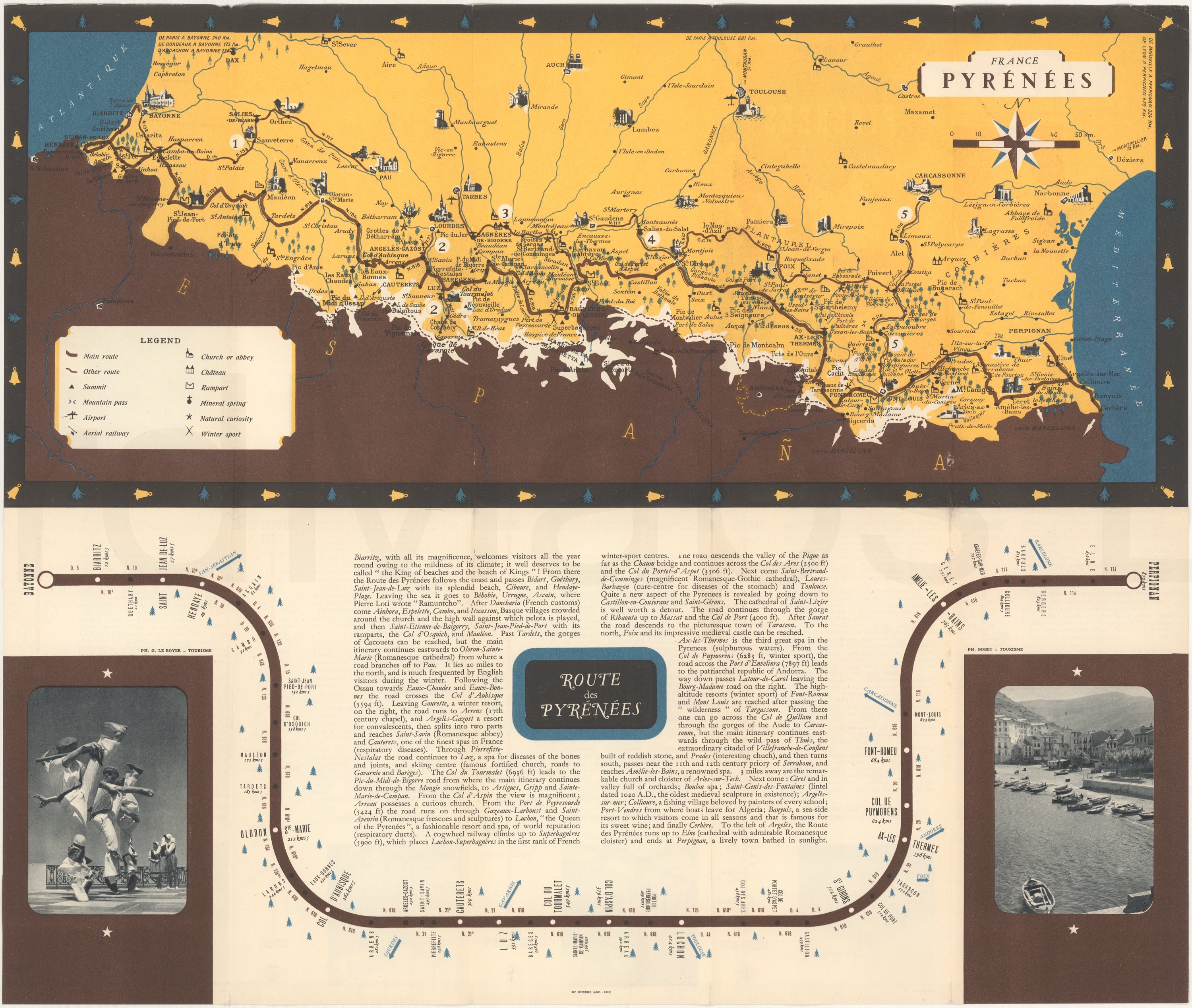 Pyrenees, France Mid-20th Century – WardMaps LLC