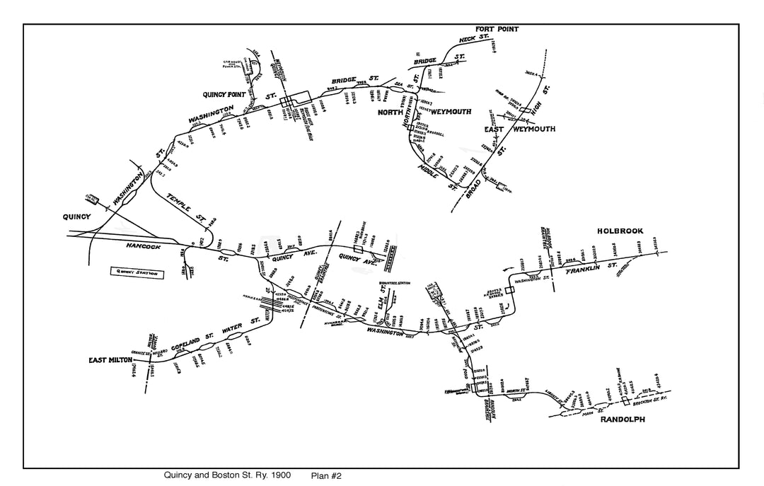 Quincy & Boston Street Railway Co. (Massachusetts) Track Mileage Plan 1900: Plan 02