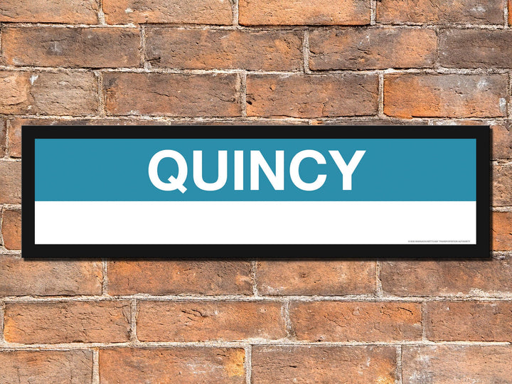 Boston MBTA FERRY Framed Replica Station Signs