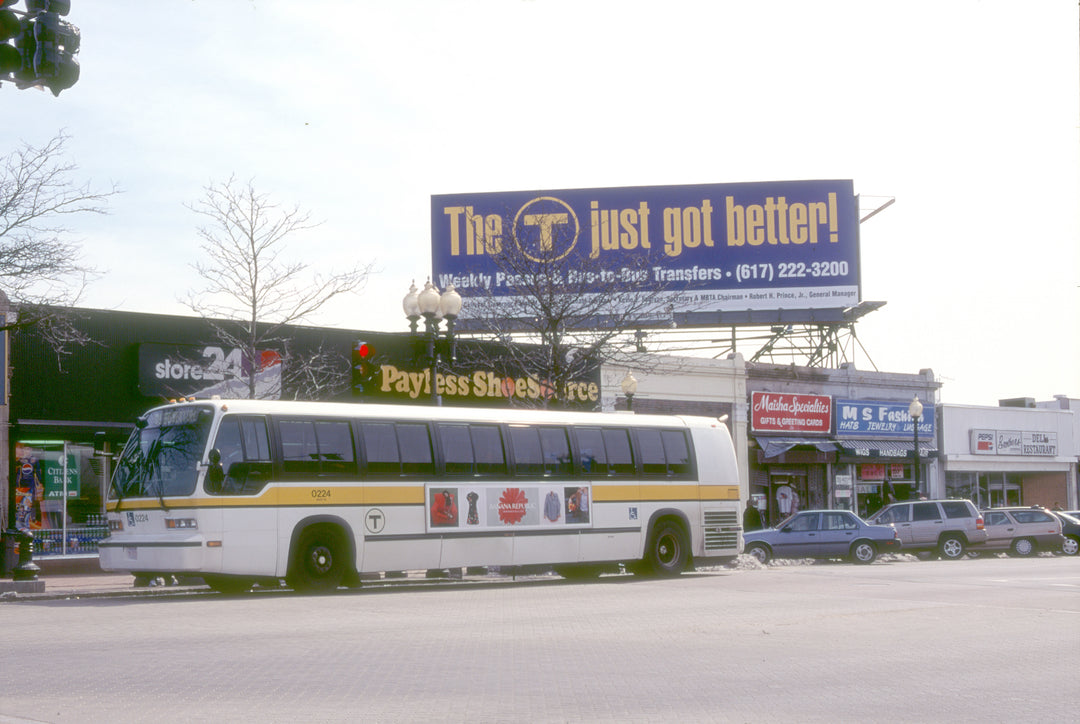 MBTA RTS Bus at Mattapan Square, Dorchester, Massachusetts Circa 1998–99