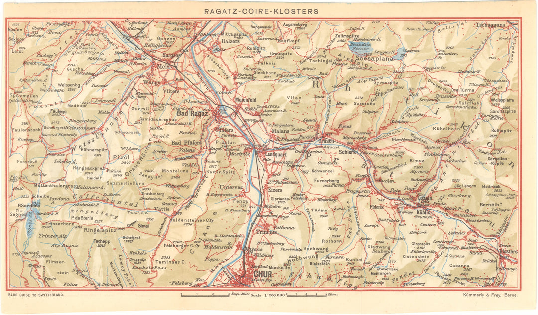 Ragatz - Coire - Klosters - Chur Region, Switzerland 1948