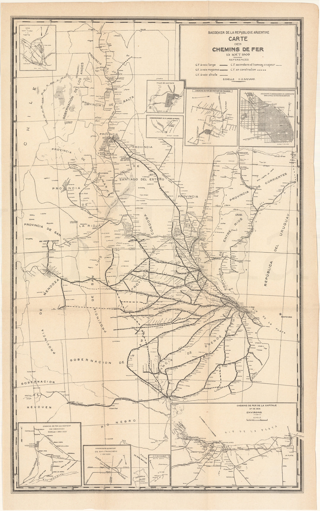 Argentina 1907: Railroad Map