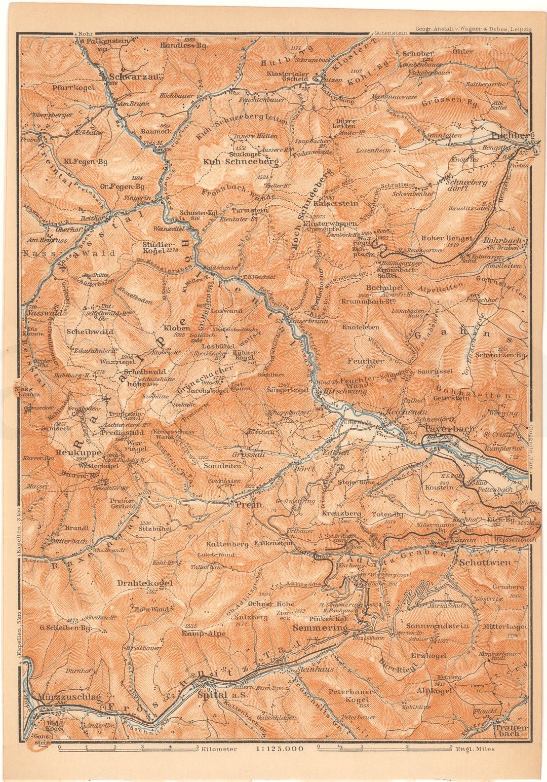Rax Mountains, Payerbach, and Kaisertein Mountain Region, Austria 1911