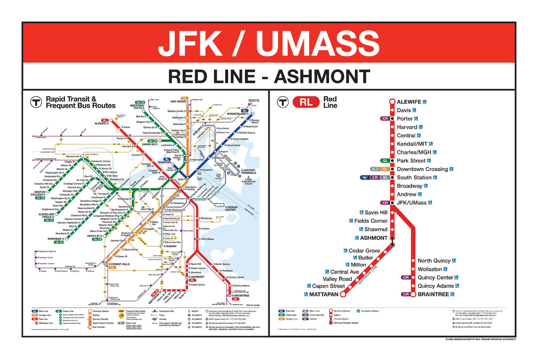 Boston MBTA Red Line Station Panel Prints