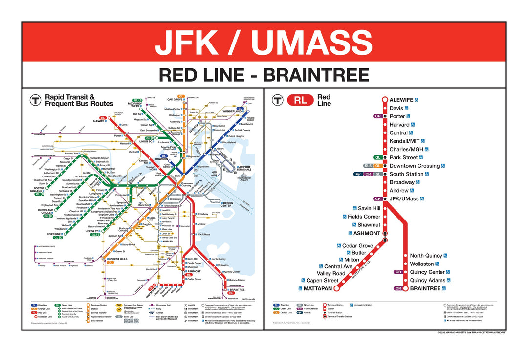 Boston MBTA Red Line Station Panel Prints