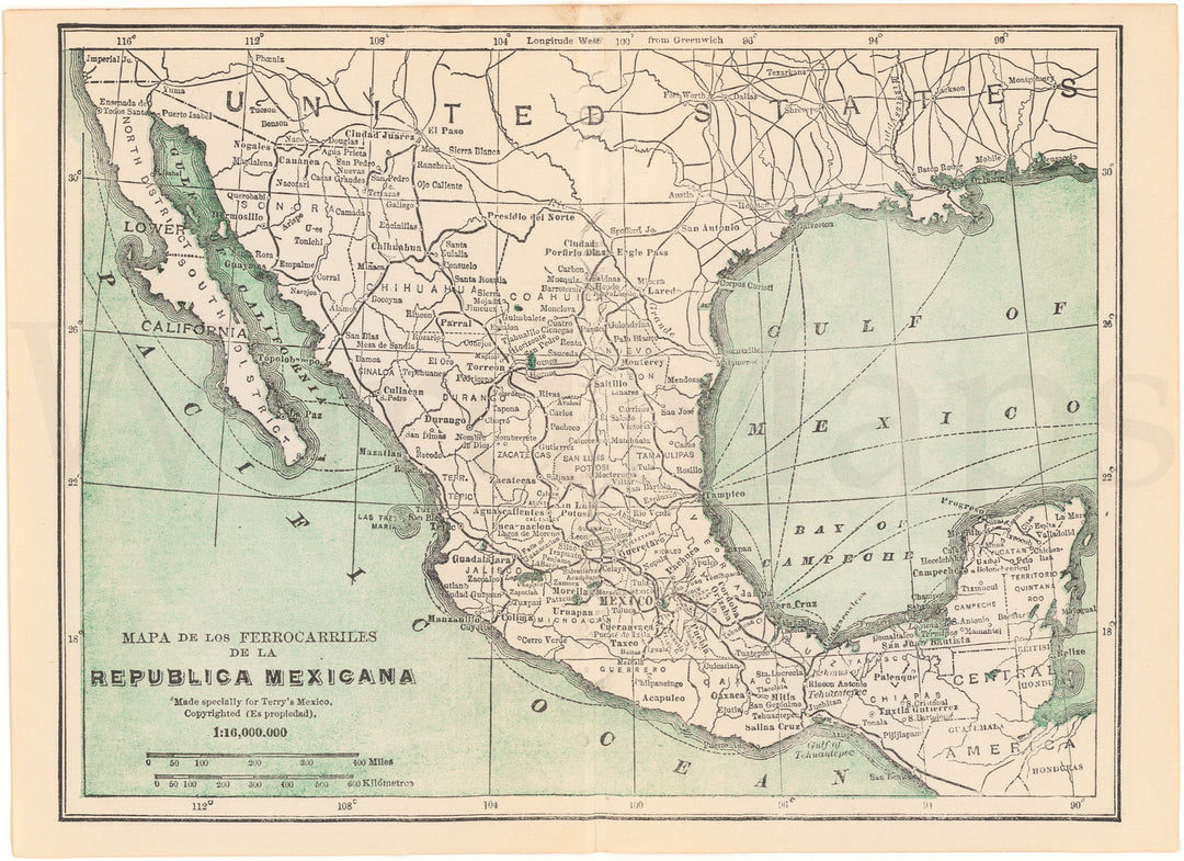 Mexico Railroads 1944