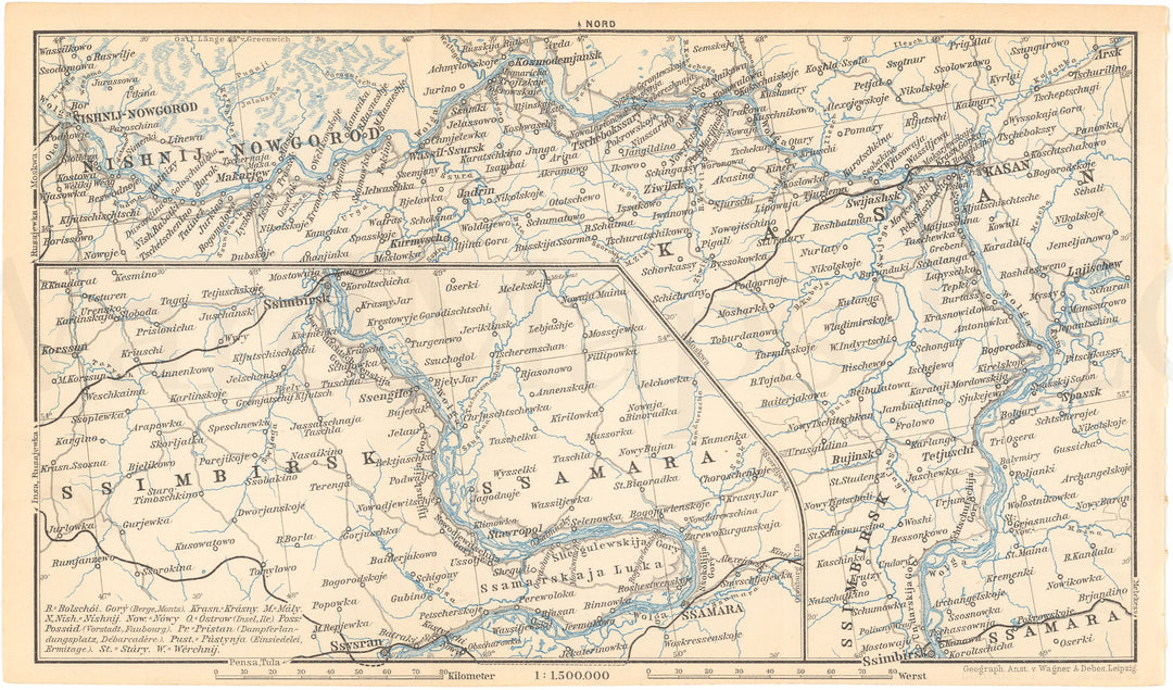 Middle Volga River, Russia 1912
