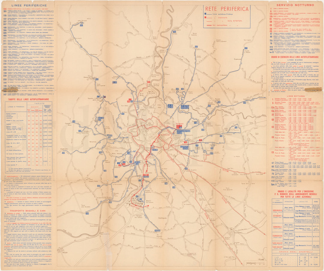Rome, Italy ATAC Transit System Circa Late 1950s (Side B)