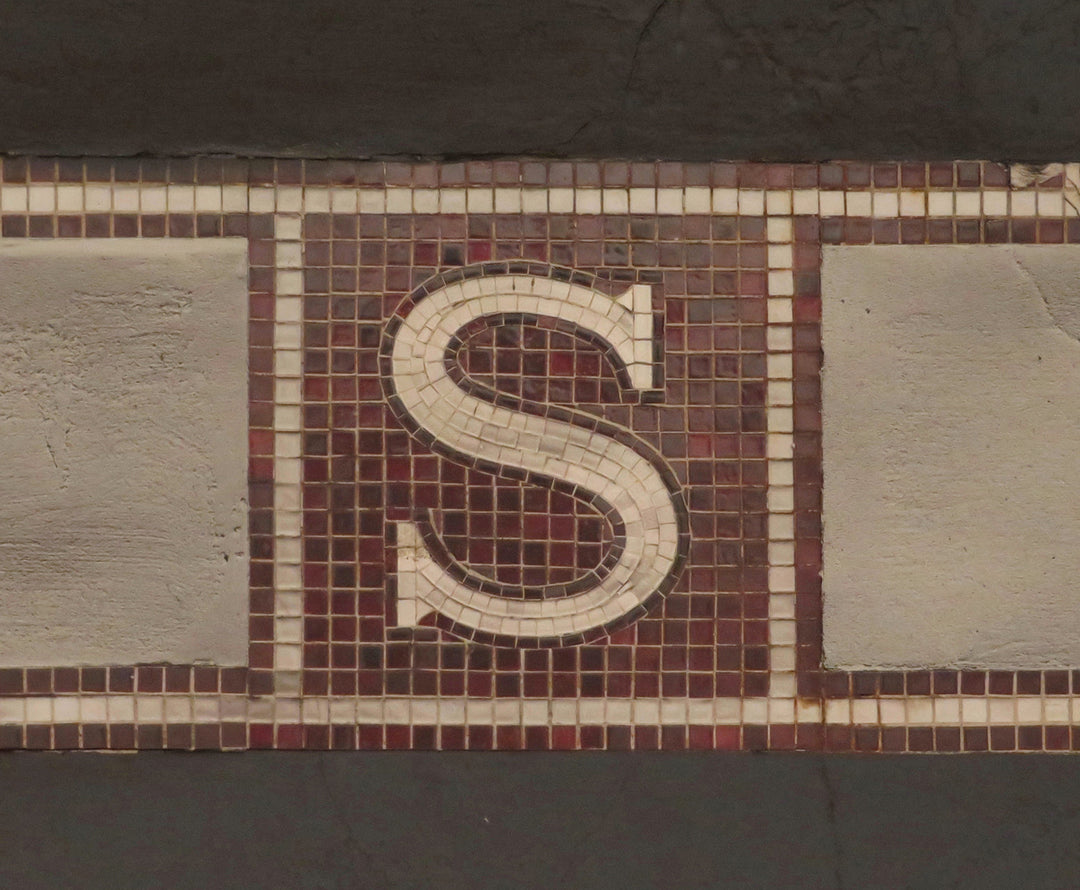 Boston MBTA Vintage "S" (Scollay Square Station) Mosaic Tile Fine Art Print