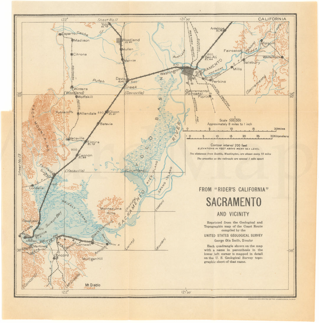 Sacramento and Vicinity, California 1925