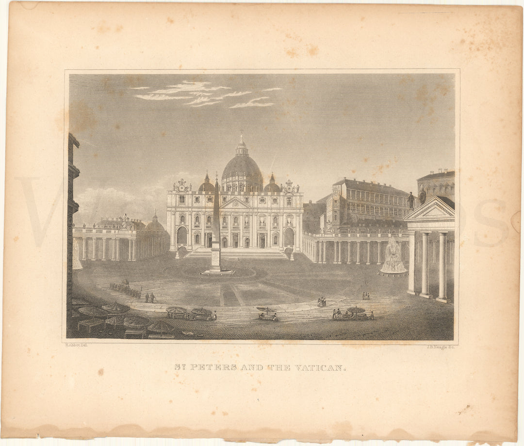 Vatican City 1834: Saint Peters and The Vatican