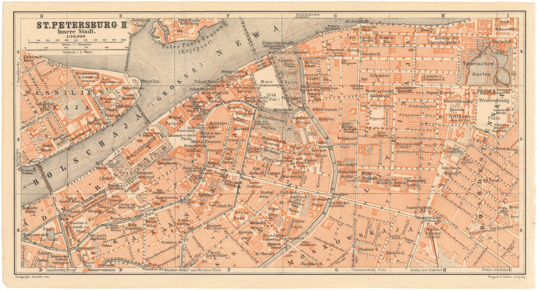 Saint Petersburg, Russia 1904: City Center