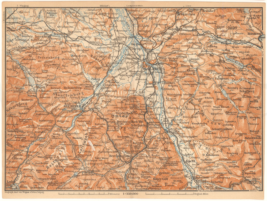 Salzburg Region, Austria 1911 (E. Alps)