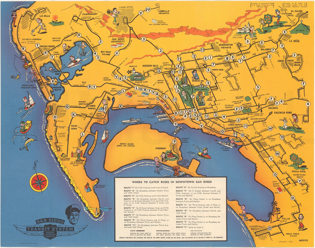 San Diego (California) Transit System 1955