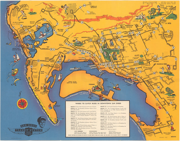 San Diego (California) Transit System 1955