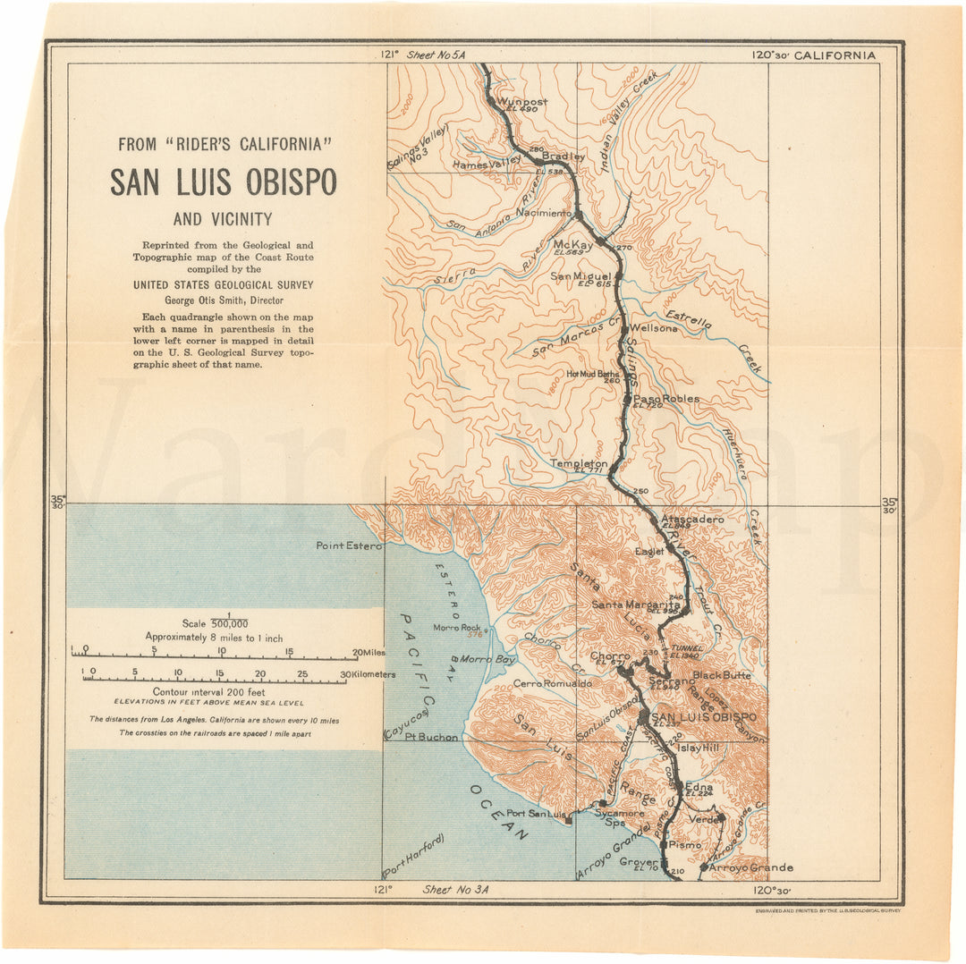 San Luis Obispo and Vicinity, California 1925