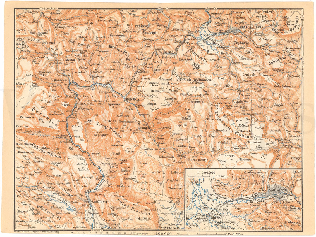 Sarajevo to Mostar Region, Bosnia and Herzegovina 1911