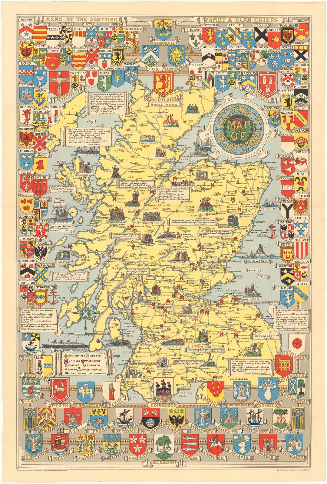 Historical Map of Scotland 1952