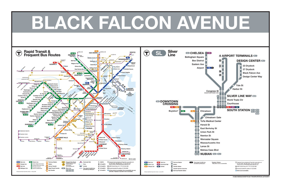 Boston MBTA Silver Line Station Panel Prints