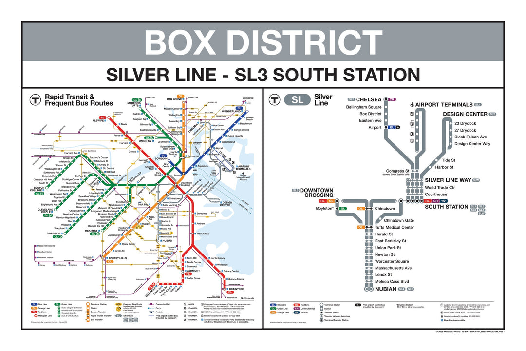 Boston MBTA Silver Line Station Panel Prints
