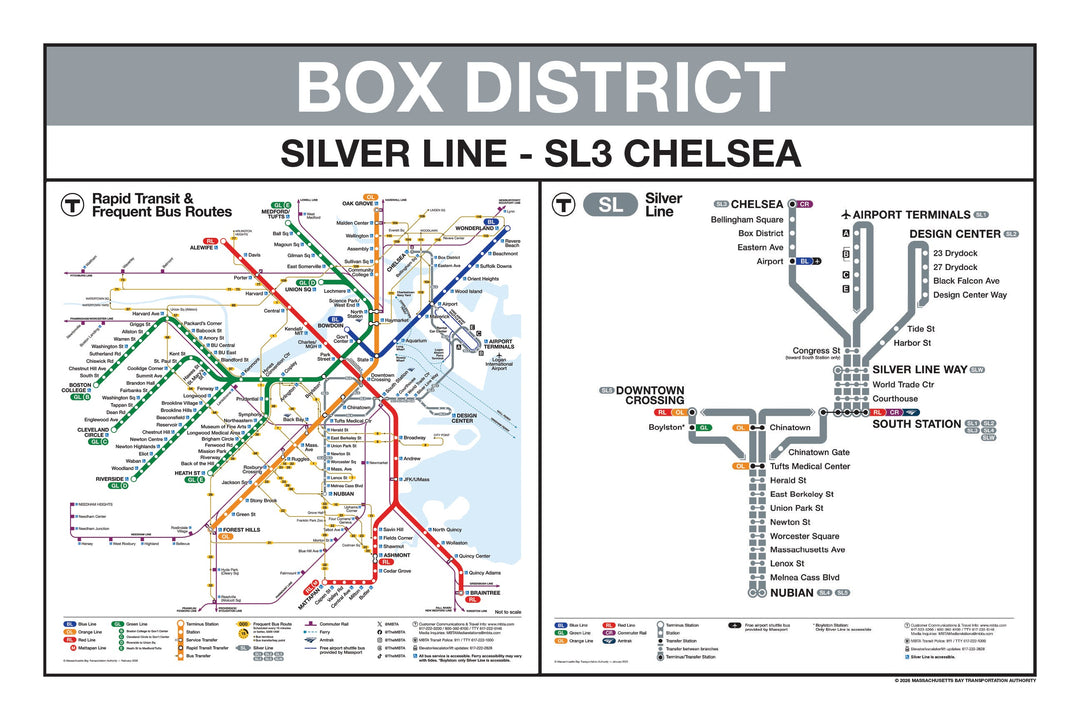 Boston MBTA Silver Line Station Panel Prints