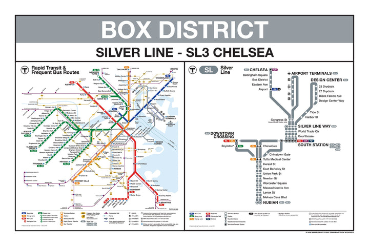 Boston MBTA Silver Line Station Panel Prints
