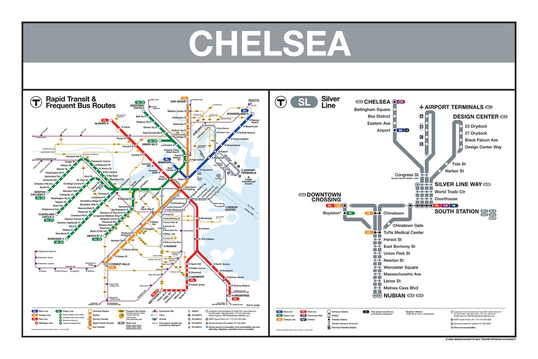 Boston MBTA Silver Line Station Panel Prints