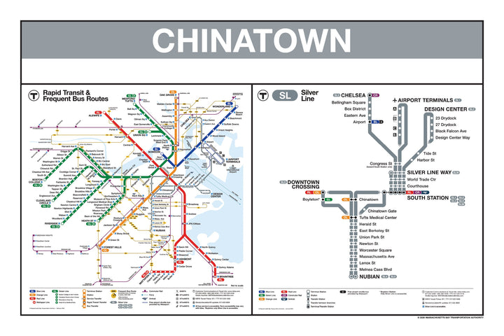 Boston MBTA Silver Line Station Panel Prints