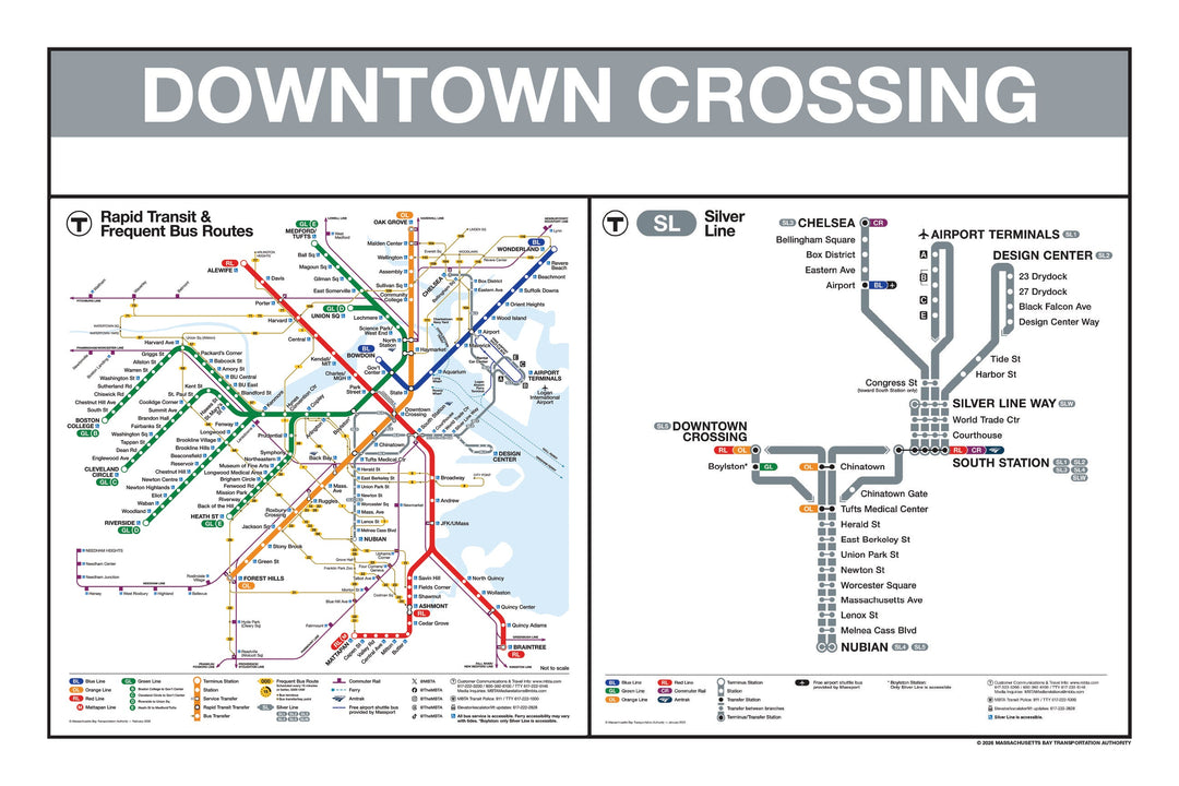Boston MBTA Silver Line Station Panel Prints