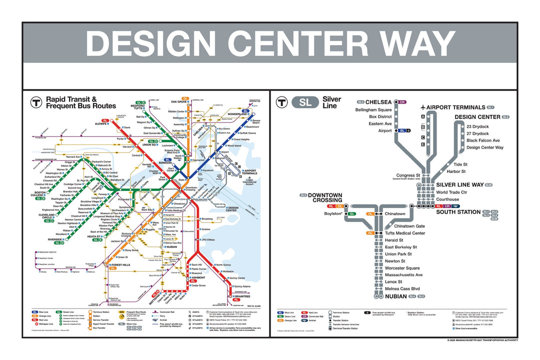 Boston MBTA Silver Line Station Panel Prints