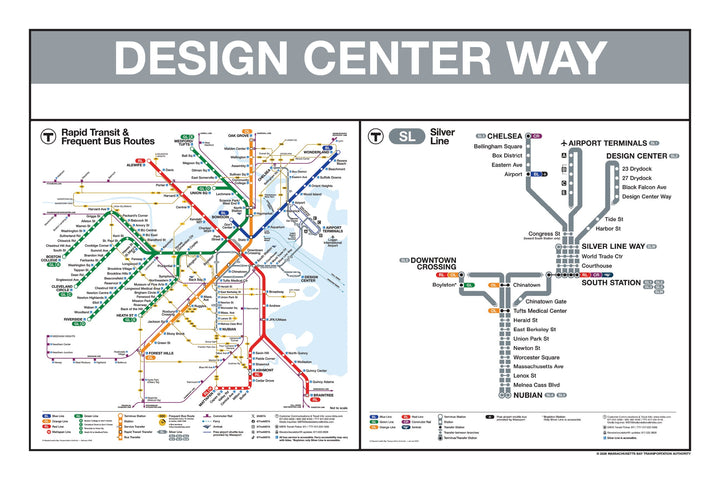 Boston MBTA Silver Line Station Panel Prints