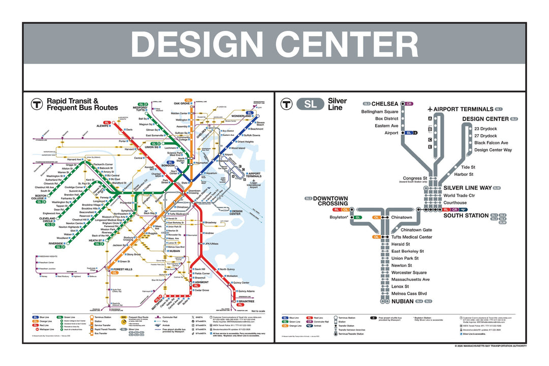 Boston MBTA Silver Line Station Panel Prints